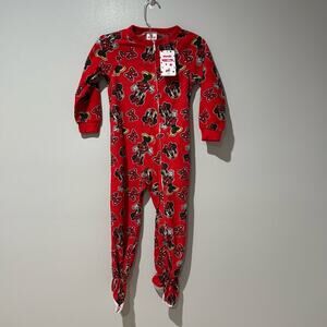 Disney Junior Minnie Footed Pajamas New with Tags